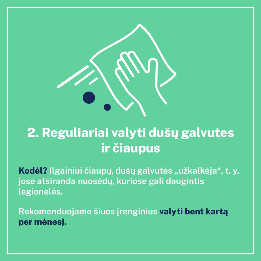 
NVSC PRIMENA, KAIP ELGTIS, KAD NAMUOSE ILGESNĮ LAIKĄ NENAUDOJAMAS VANDUO BŪTŲ SAUGUS                